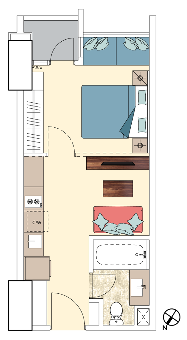 Pasadena-1-bedroom-P-10 floorplan