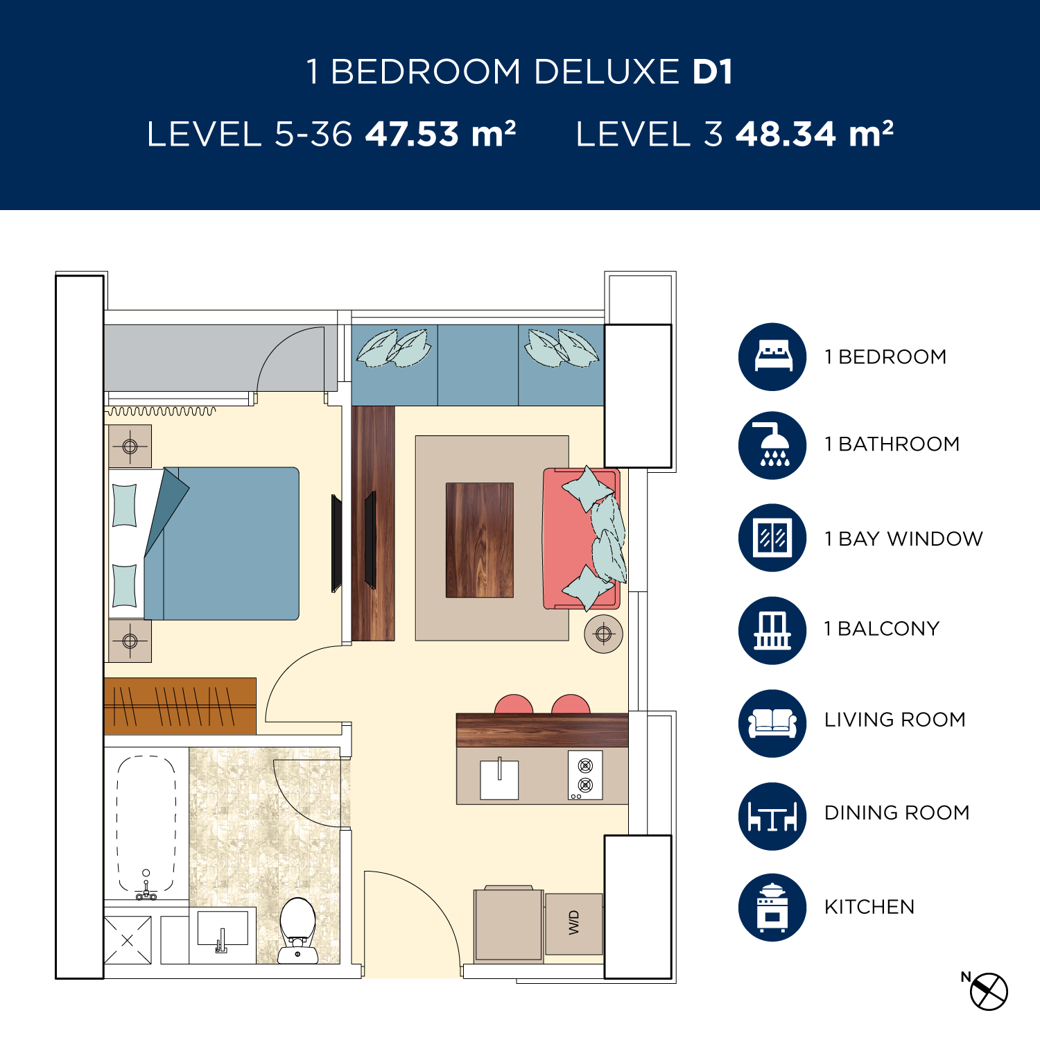 Floor Plan Detail Pasadena Suites 1br D7 Sold Orange County